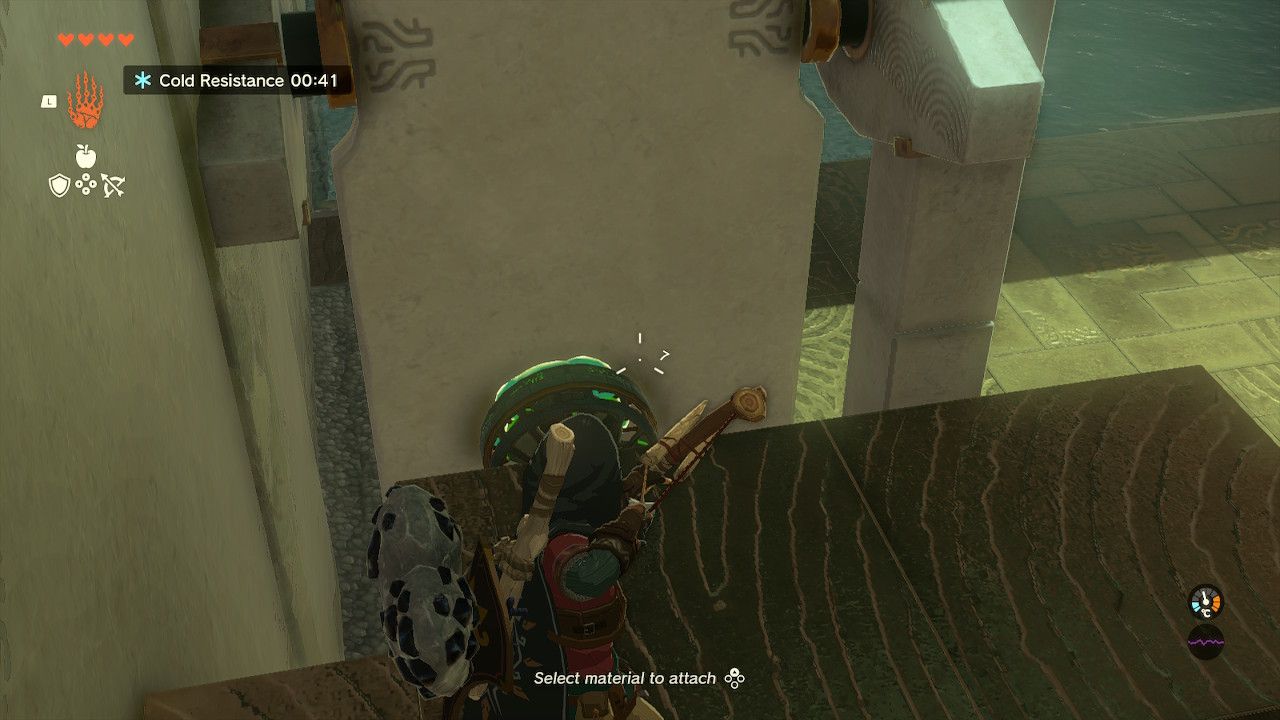 Tears of the Kingdom - Ishodag Shrine - Activating a Fan with a bow