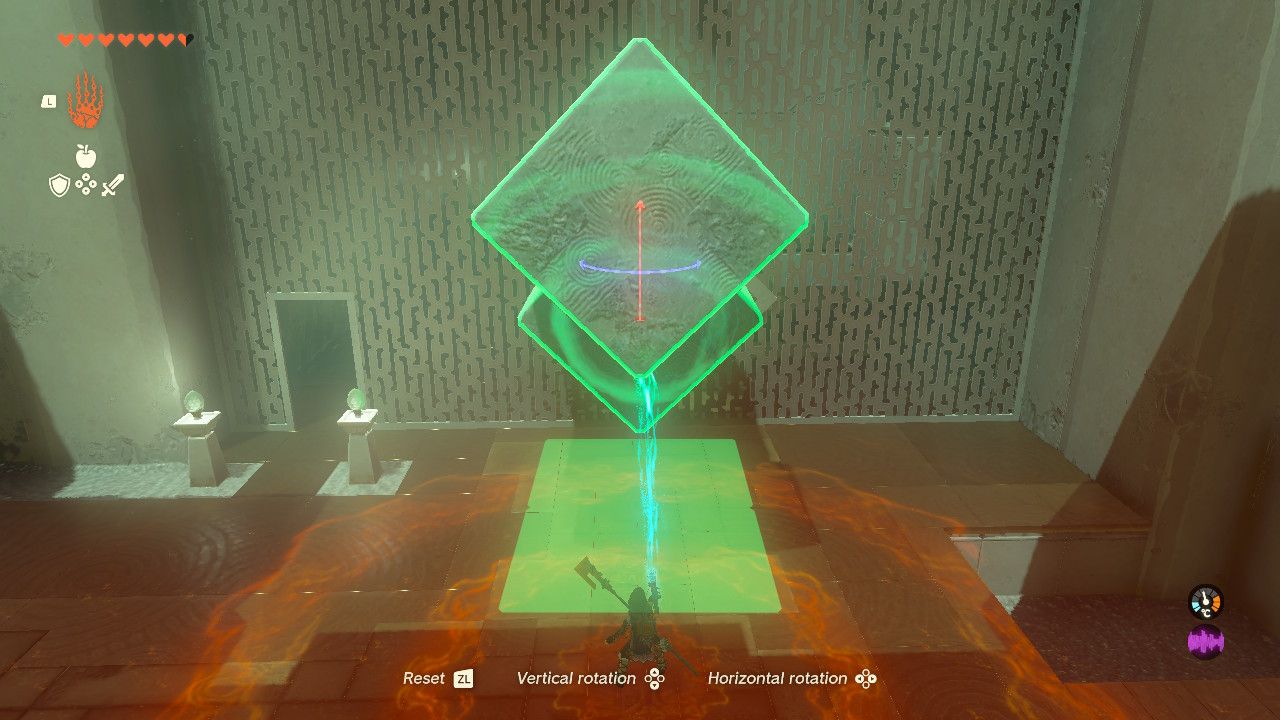 Tears of the Kingdom - Jiosin Shrine - Moving the second shape through the second gap
