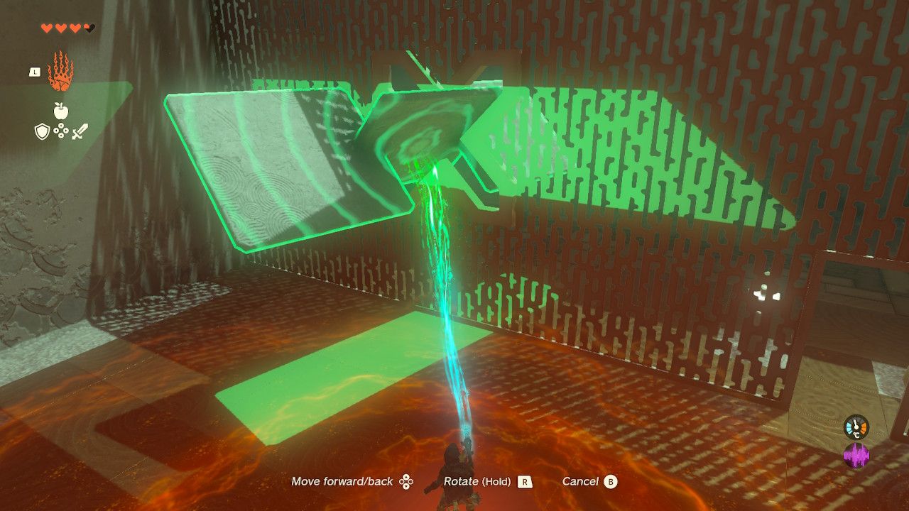 Tears of the Kingdom - Jiosin Shrine - Threading first shape through an X hole
