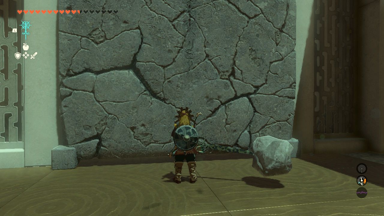 Tears of the Kingdom - Kadanaur Shrine - A brittle stone wall