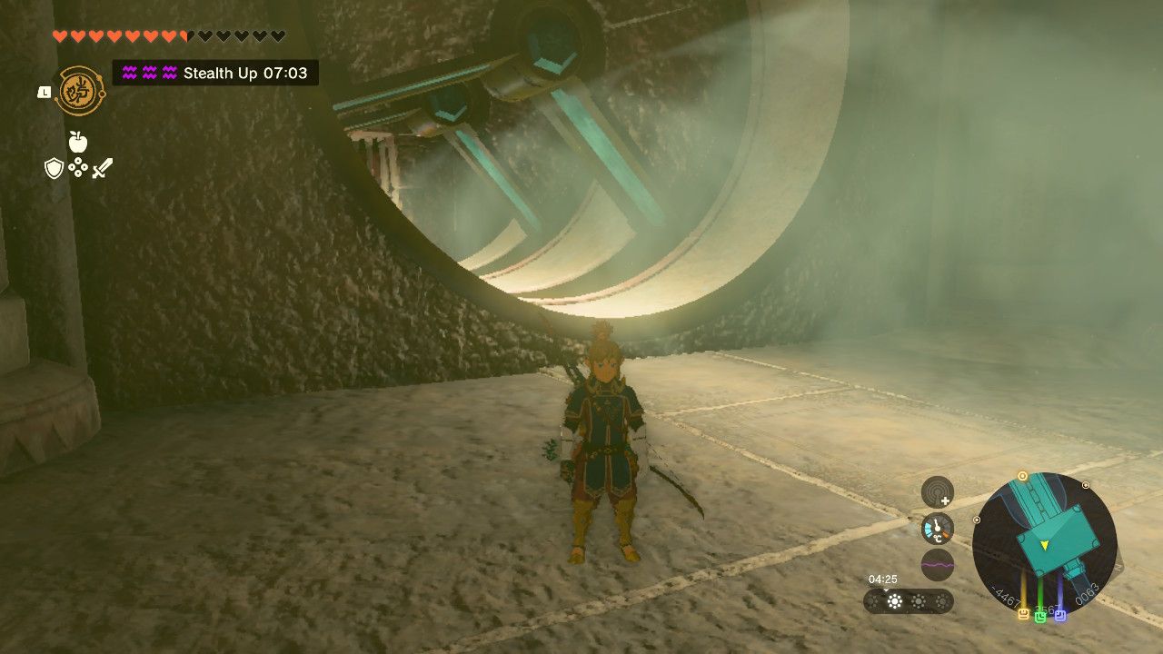 Tears of the Kingdom - Lightning Temple - Light passing through the rotating wheels