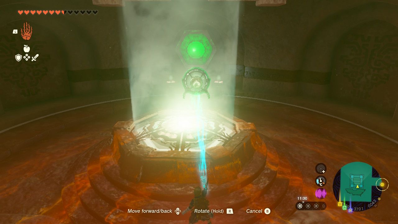 Tears of the Kingdom - Lightning Temple - Placing a Mirror in light