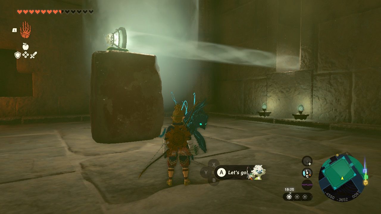Tears of the Kingdom - Lightning Temple - Reflecting a beam of light into the temple center