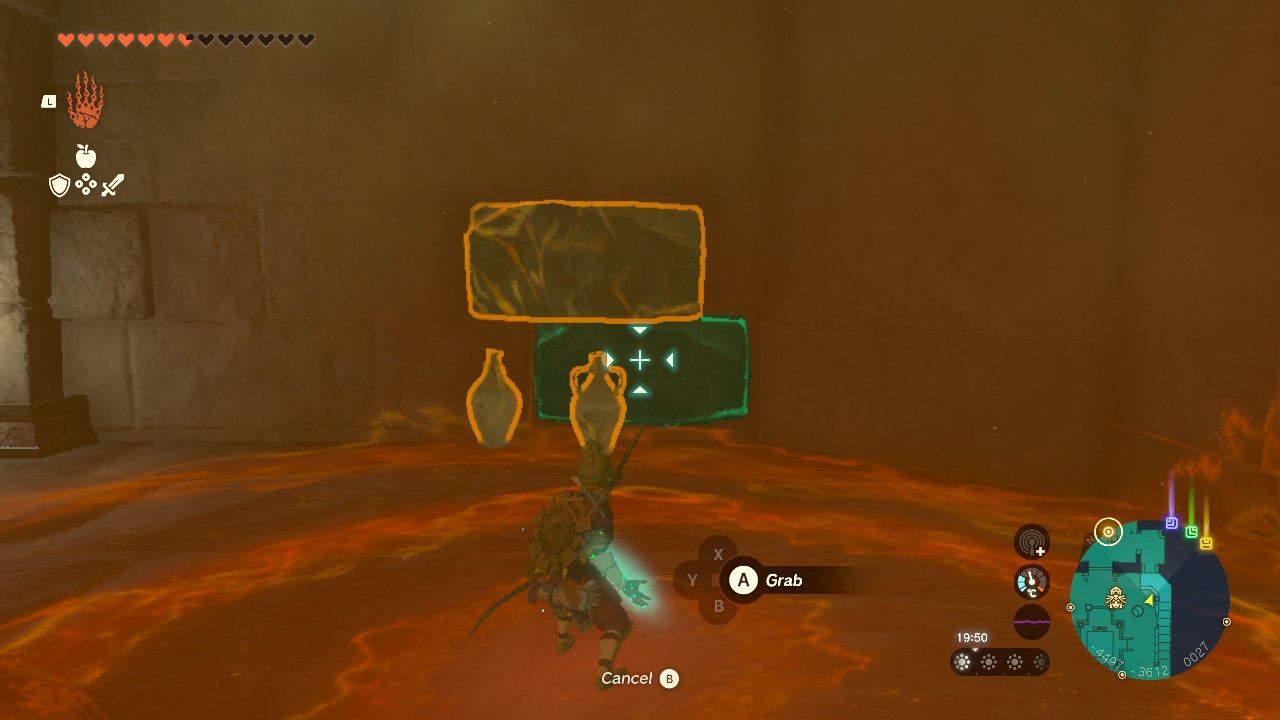Tears of the Kingdom - Lightning Temple - Removing more blocks from a hole