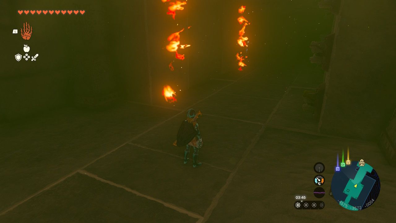 Tears of the Kingdom - Lightning Temple - Running past a fire trap