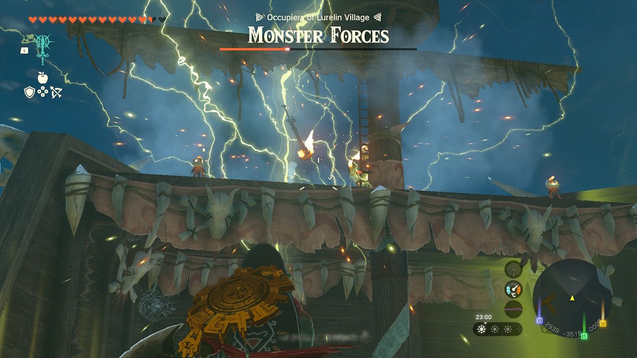 Tears of the Kingdom - Lurelin Village - Shooting the Lizalfos on the ship