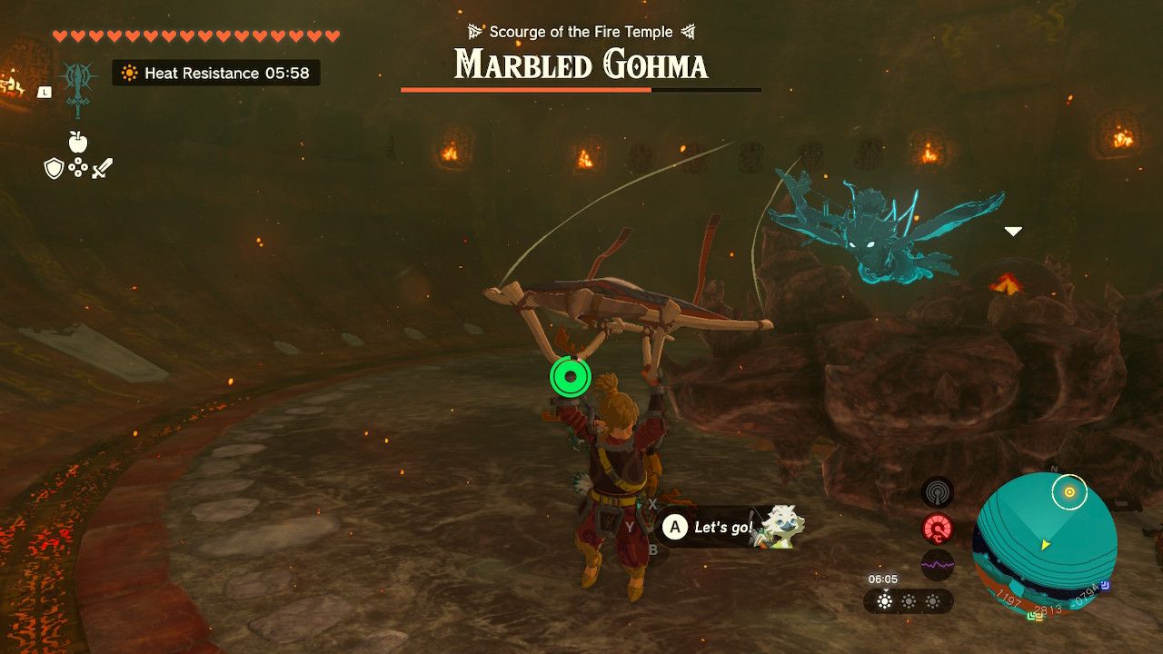 Tears of the Kingdom - Marbled Gohma - Gliding away from the boss