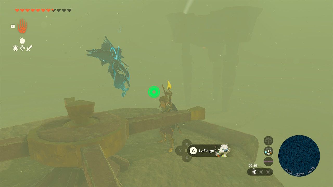 Tears of the Kingdom - Raising the second light tower in the desert