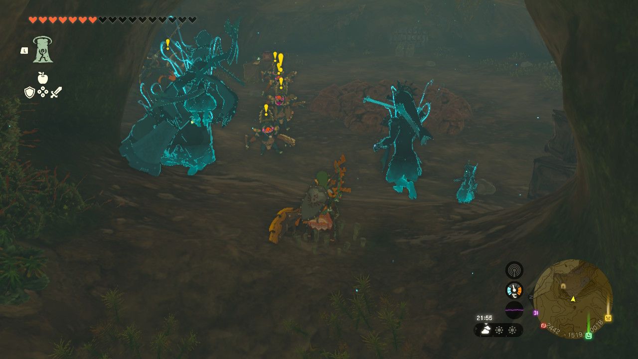 Tears of the Kingdom - Robred Dropoff Cave - A horde of enemies
