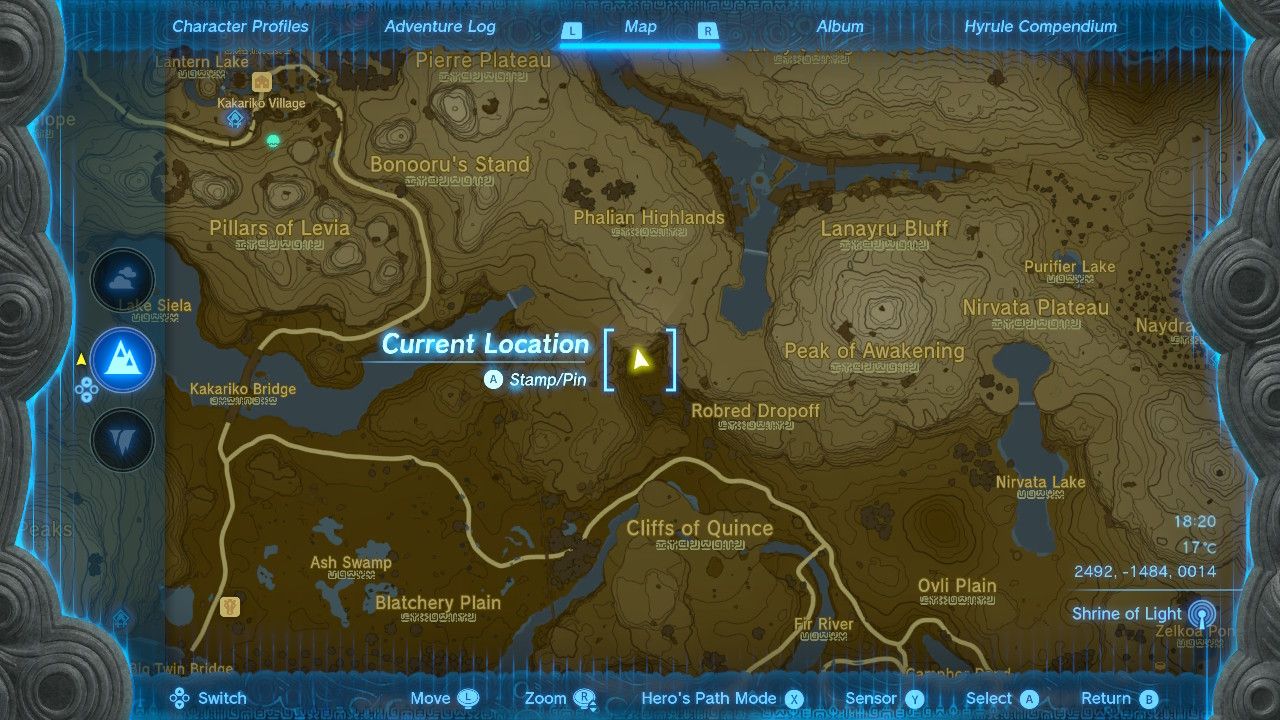 Tears of the Kingdom - Robred Dropoff Cave Map