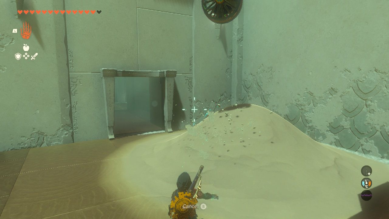 Tears of the Kingdom - Soryotanog Shrine - Launching the Fan out of the Dune