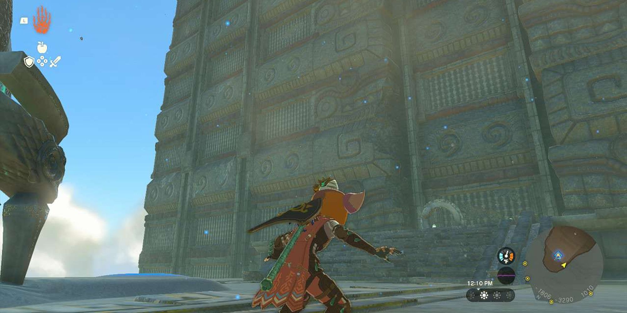 Link Standing Outside South Lomei Castle in The Legend of Zelda: Tears of The Kingdom