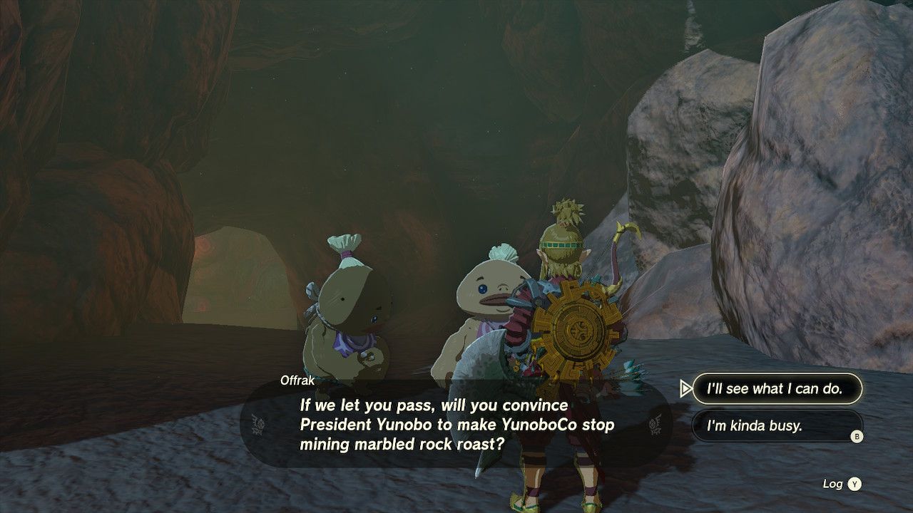 Tears of the Kingdom - Talking to Goron children