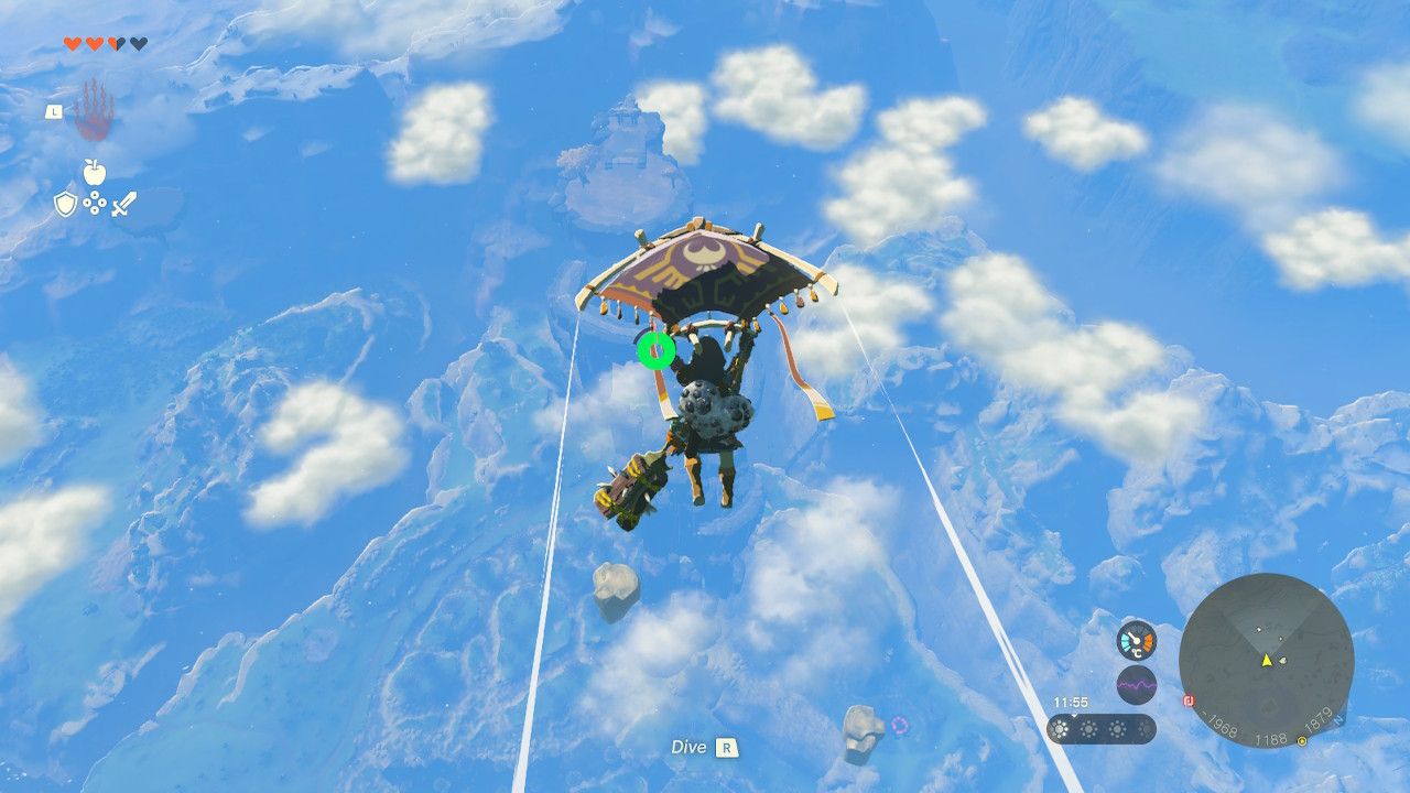 Tears of the Kingdom - test of Courage - Gliding to Courage Island