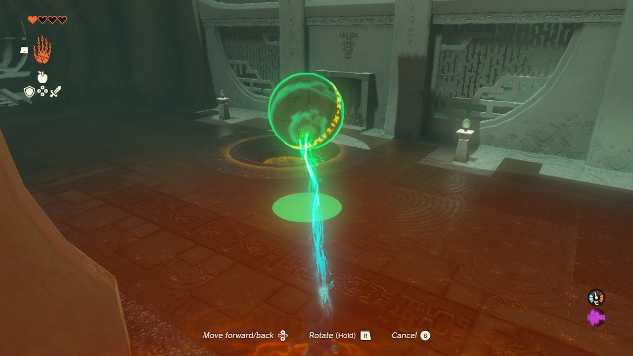 Tears of the Kingdom - Tukarok Shrine - Putting the ball in its slot