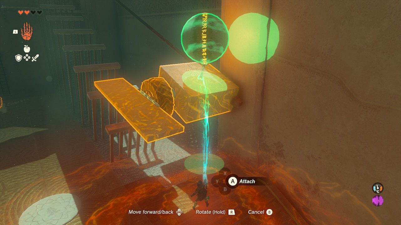 Tears of the Kingdom - Tukarok Shrine - Using a metal plank as a propeller
