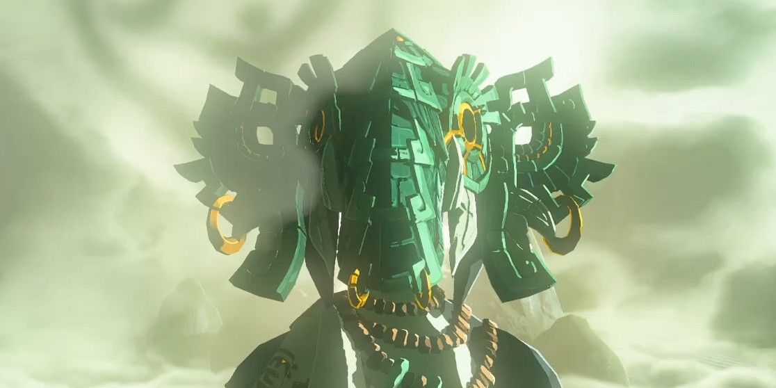 Tears of the Kingdom screenshot of the Water Sage wearing a mask