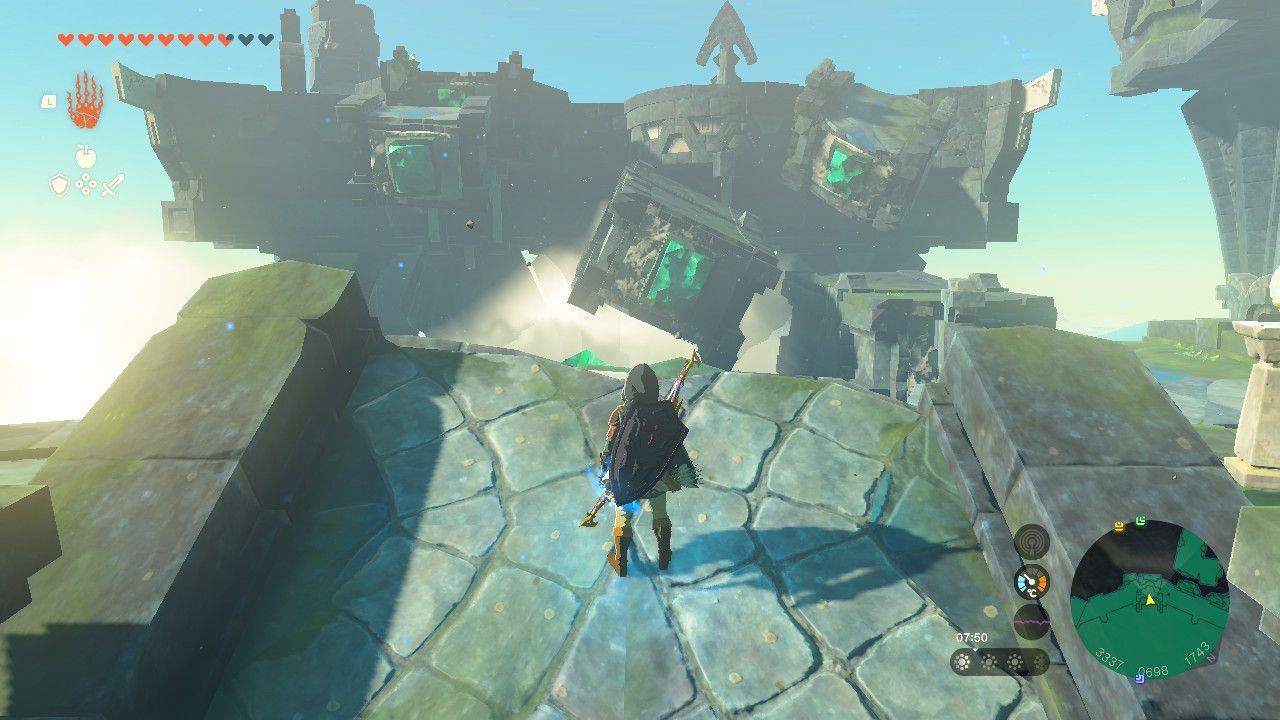Tears of the Kingdom - Water Temple - Jumping up to the first sky island