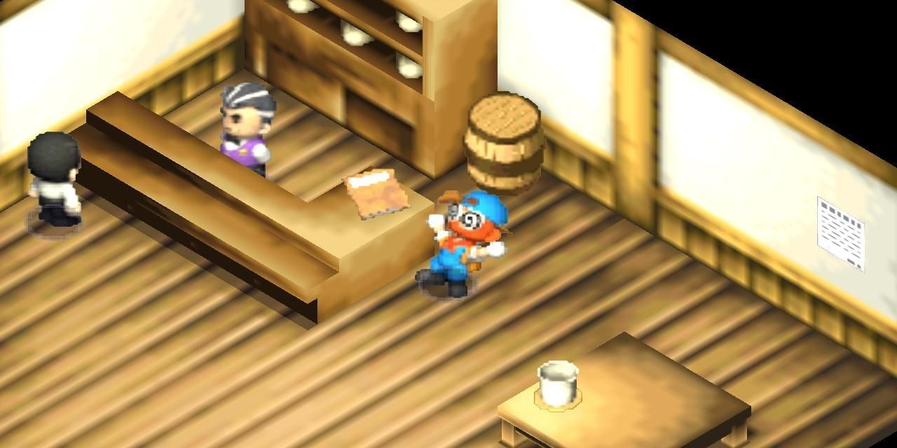 The main protagonist Jack gets swirly eyes from drinking too much at The Bar.