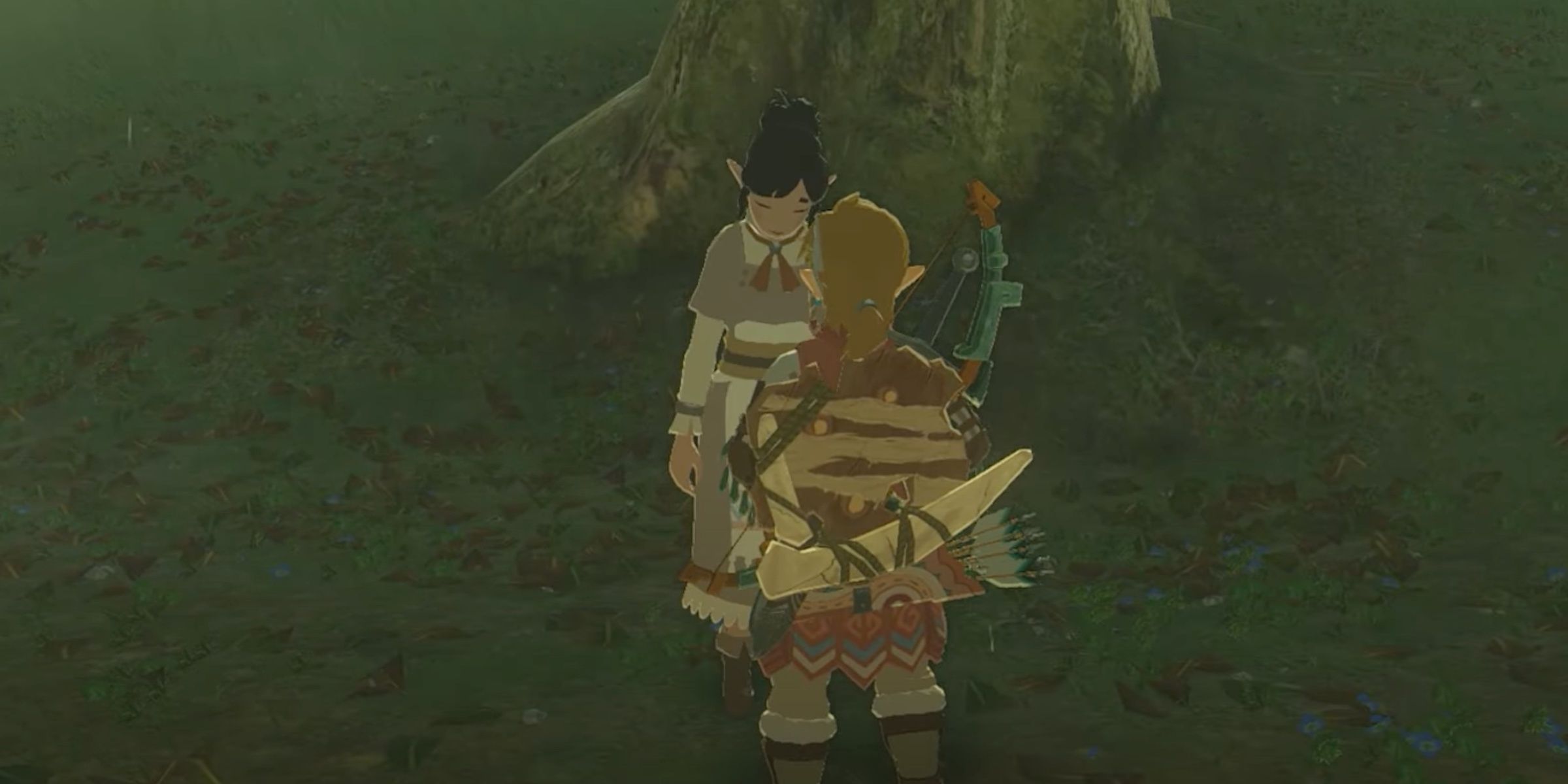 Ralera, The Beckoning Woman, speaks with Link in the Legend of Zelda: Tears of the Kingdom