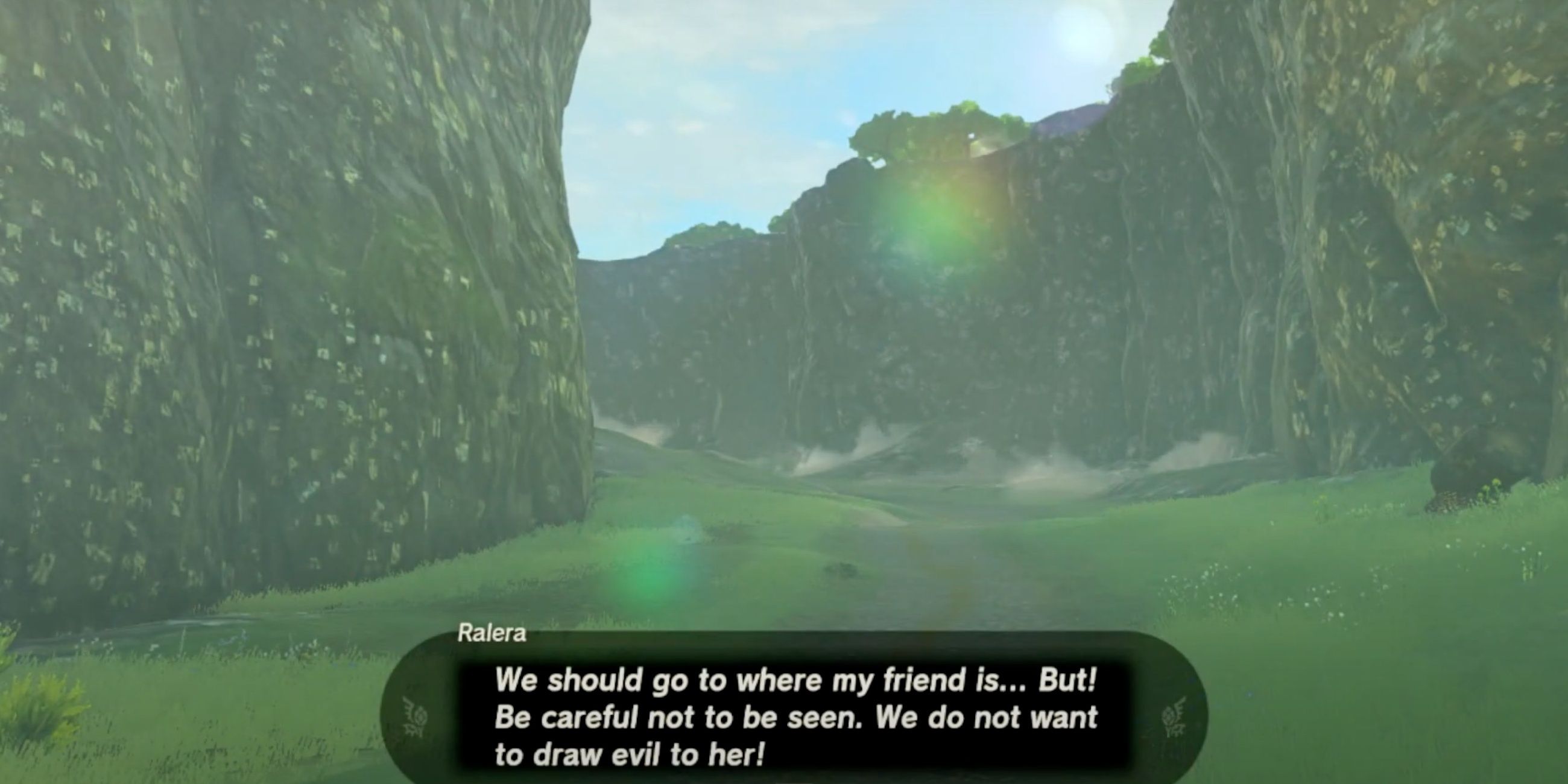 The Beckoning Woman implores you to follow her without being seen in the Legend of Zelda: Tears of the Kingdom
