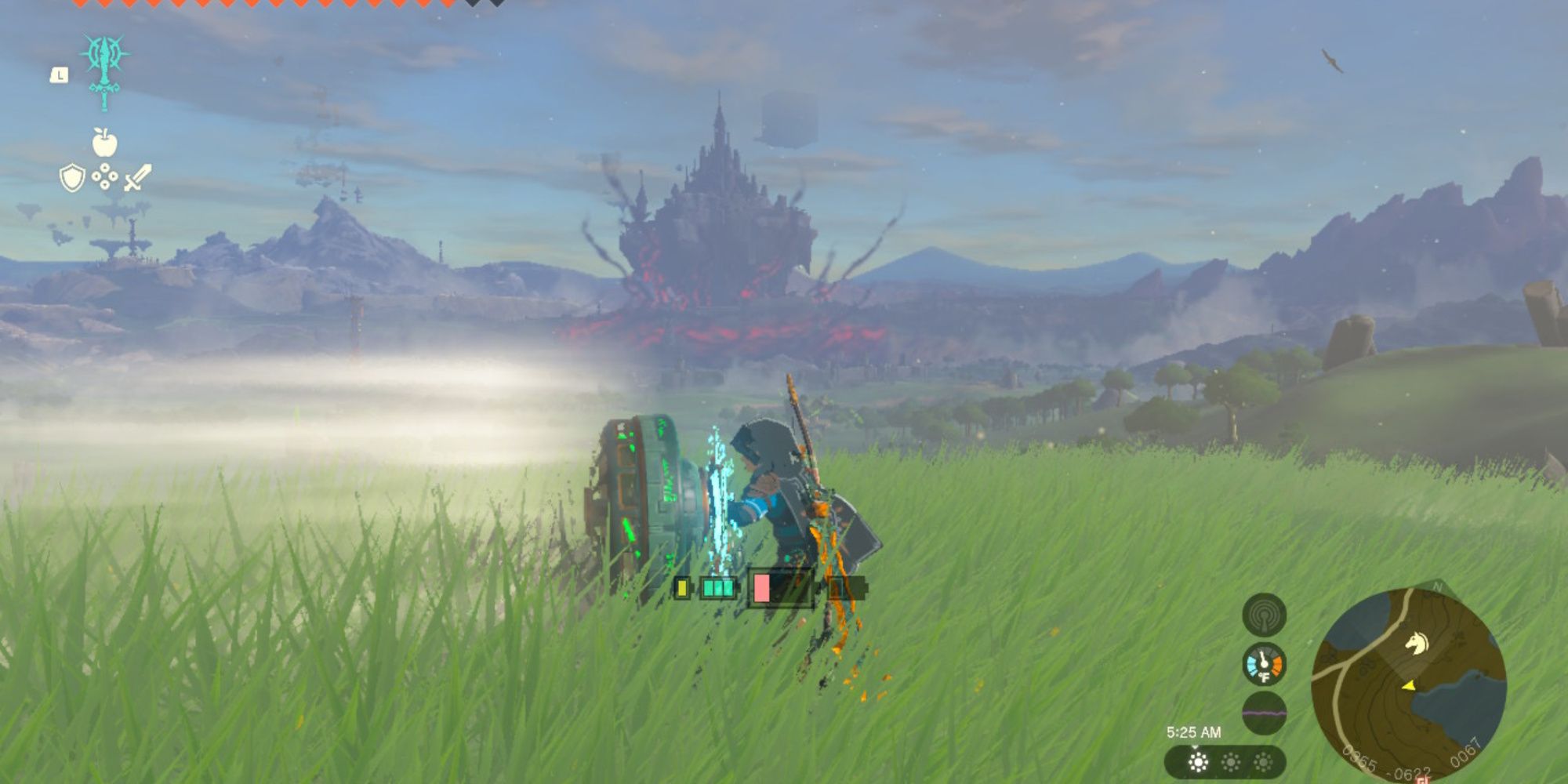 The legend of zelda tears of the kingdom a fan fused to a knight's shield