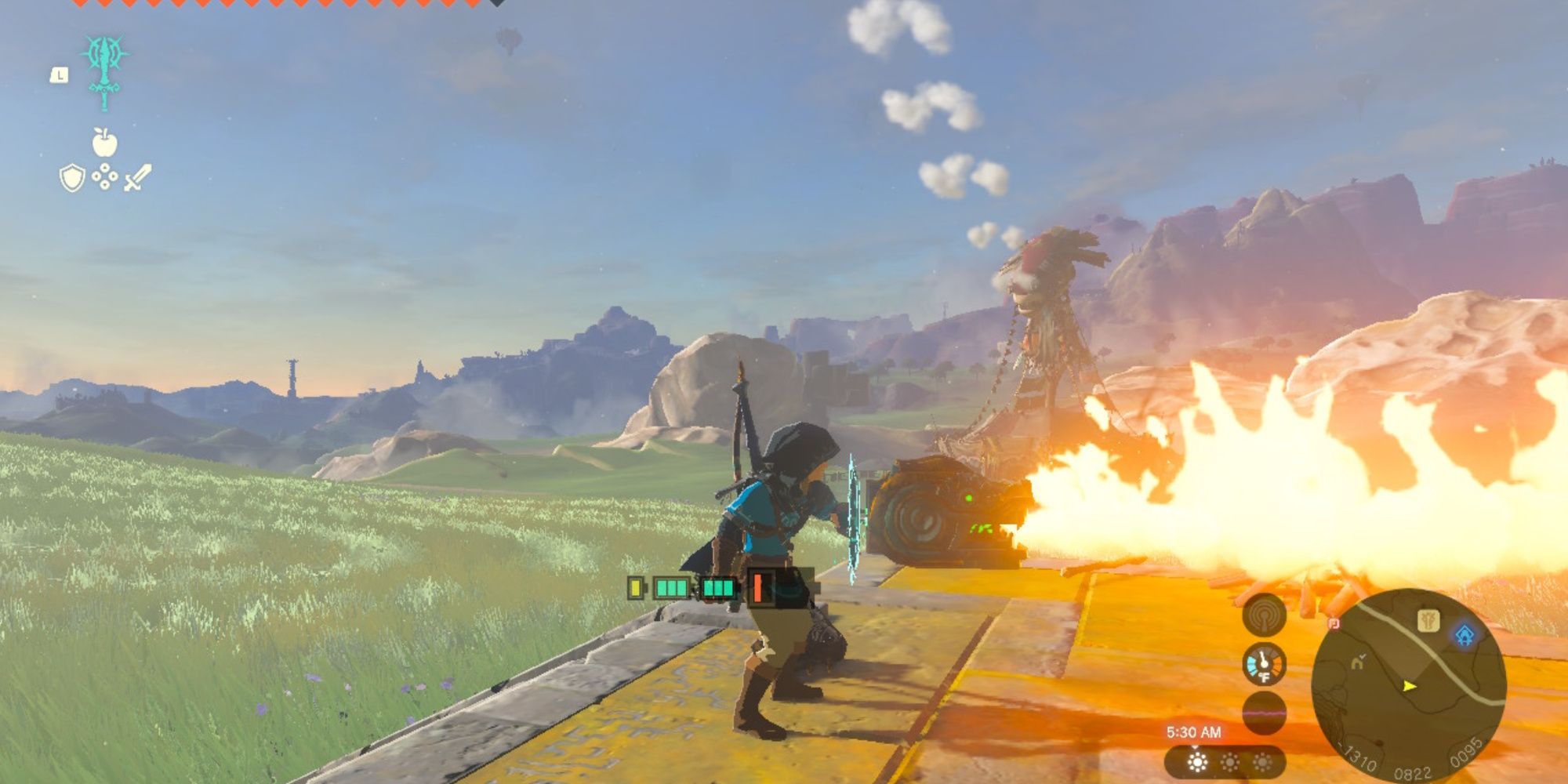 the legend of zelda tears of the kingdom flame emitter fused to a zonai shield