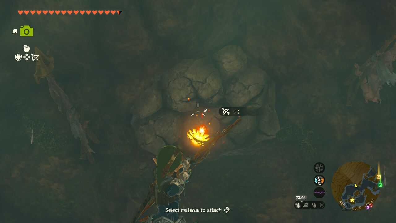 The Legend of Zelda Tears of the Kingdom, Link exploding the rock wall