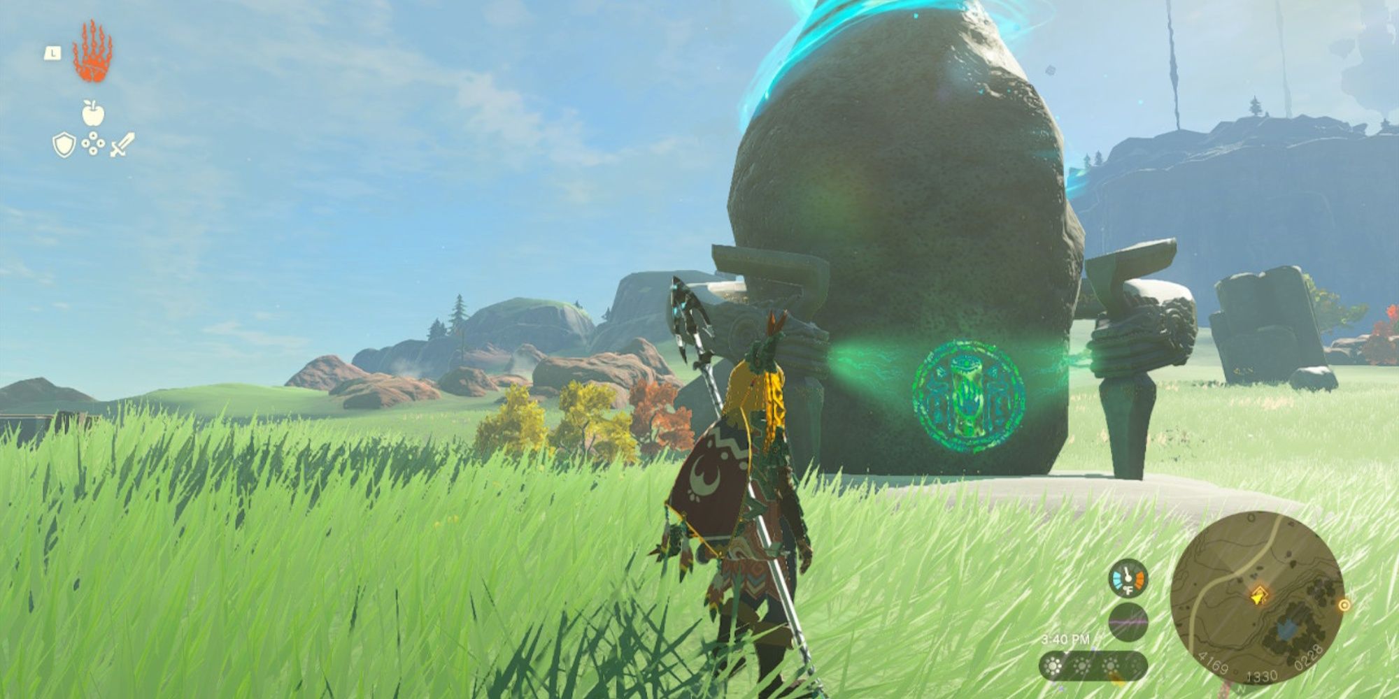 Link standing outside of the Rasitakiwak Shrine in The Legend of Zelda: Tears of the kingdom