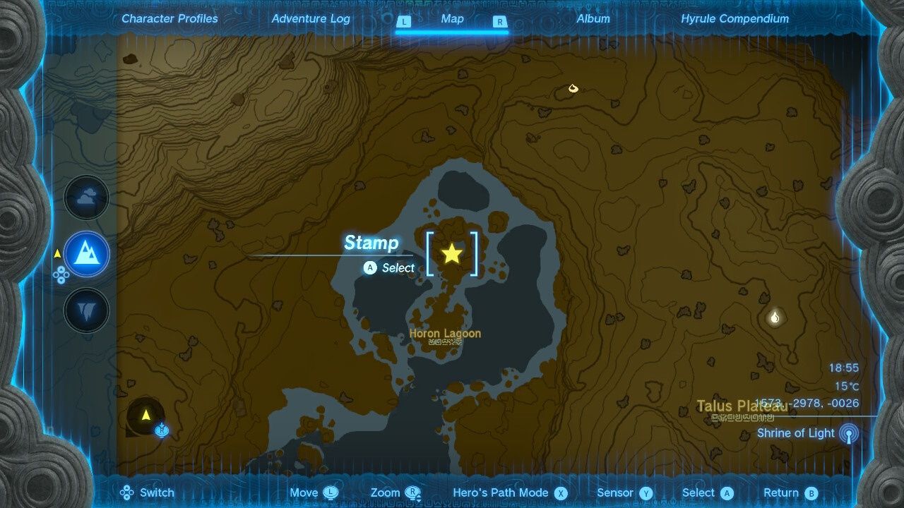 The Legend of Zelda Tears of the Kingdom, The Horon Lagoon Cave on the map