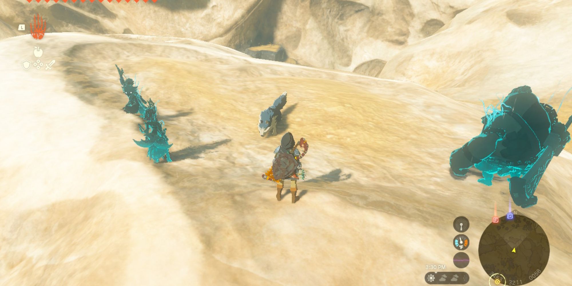 the legend of zleda tears of the kingdom wolf confronting Link in Akkala Highlands