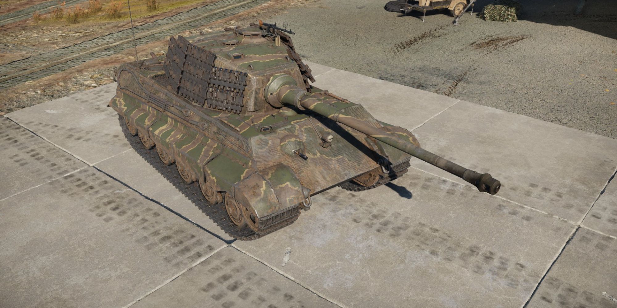 An in-game photo of a Tiger II (H) Sla.16 in War Thunder.