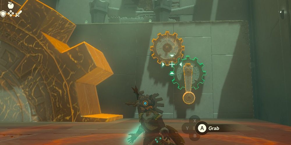 Link turns the Sikukuu Shrine Crank in The Legend of Zelda: Tears of the Kingdom.