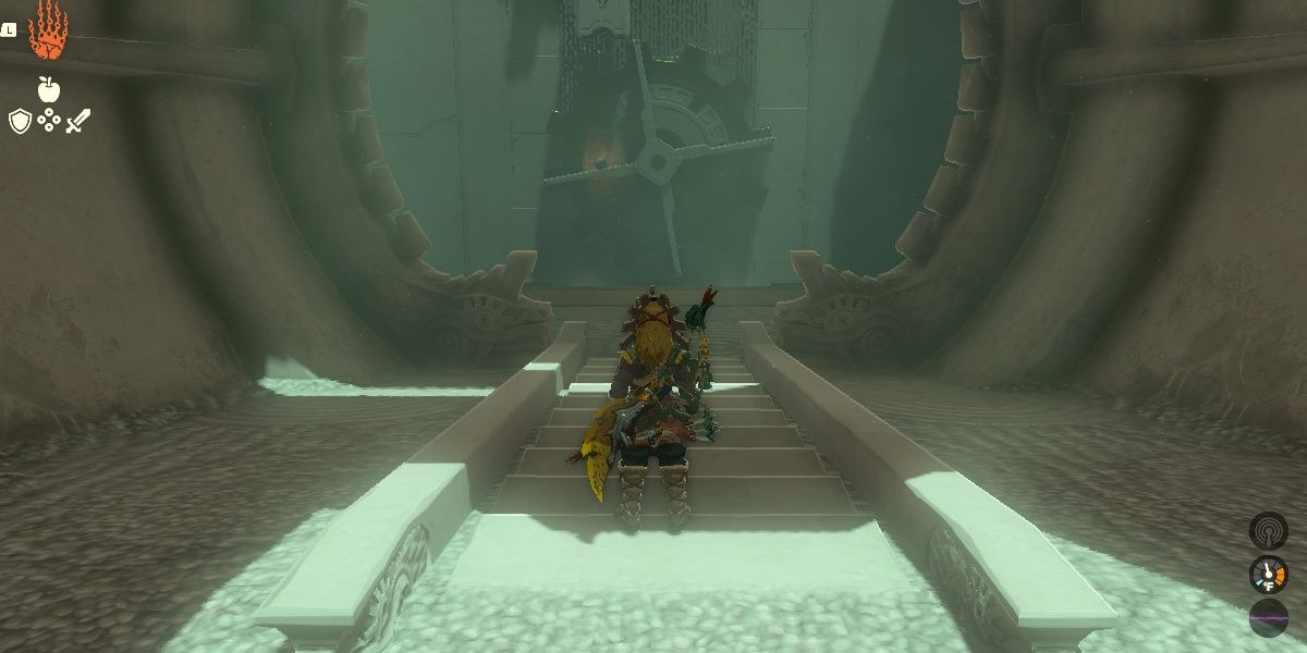 Link enters Sikukuu Shrine Room 1 in The Legend of Zelda: Tears of the Kingdom.