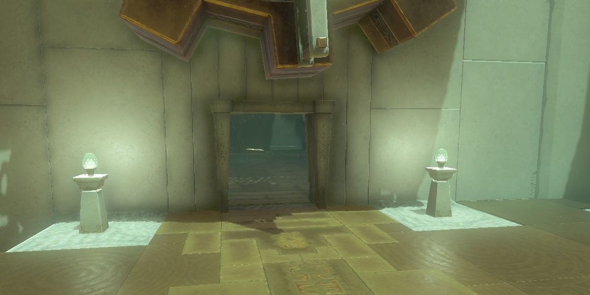 The Sikukuu Shrine Transition door in The Legend of Zelda: Tears of the Kingdom.