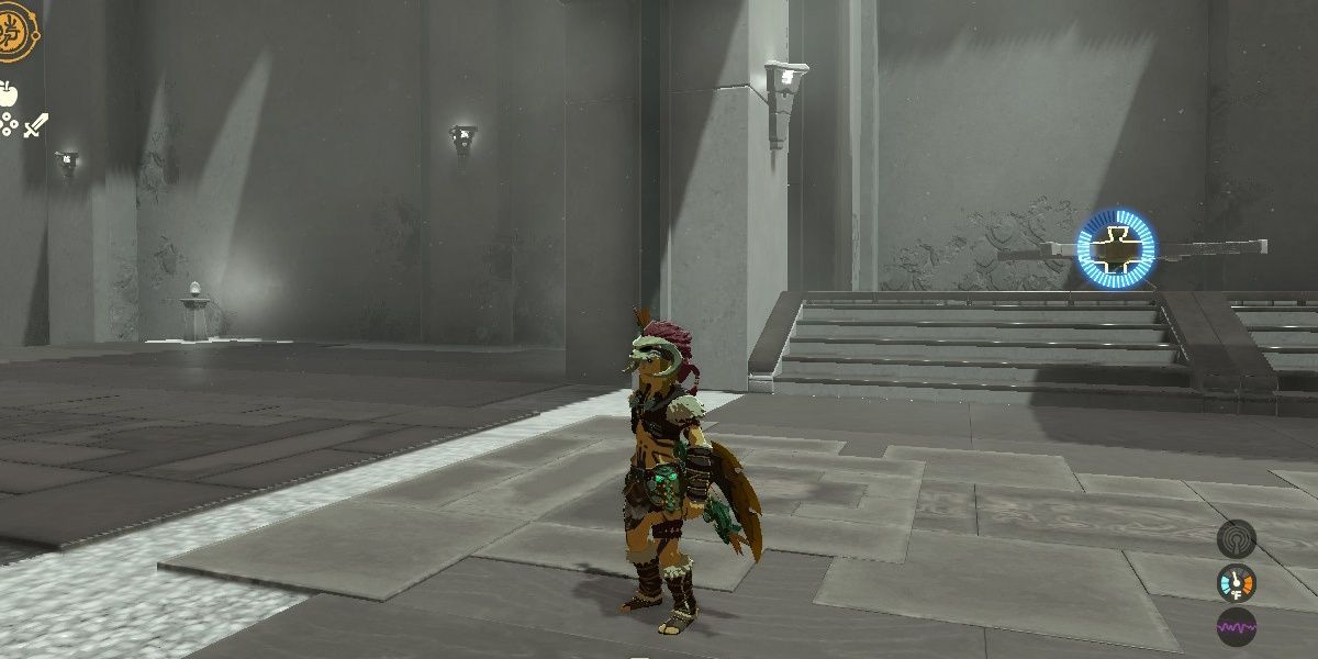 Link uses his Recall ability in Susuyai Shrine.
