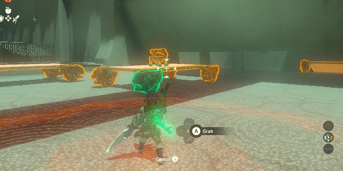 Link grabs the chest to claim the Susuyai Shrine Rewards.