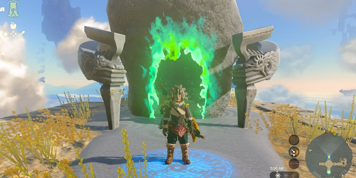 Link outside the Kumamayn Shrine in The Legend Of Zelda: Tears of the Kingdom.