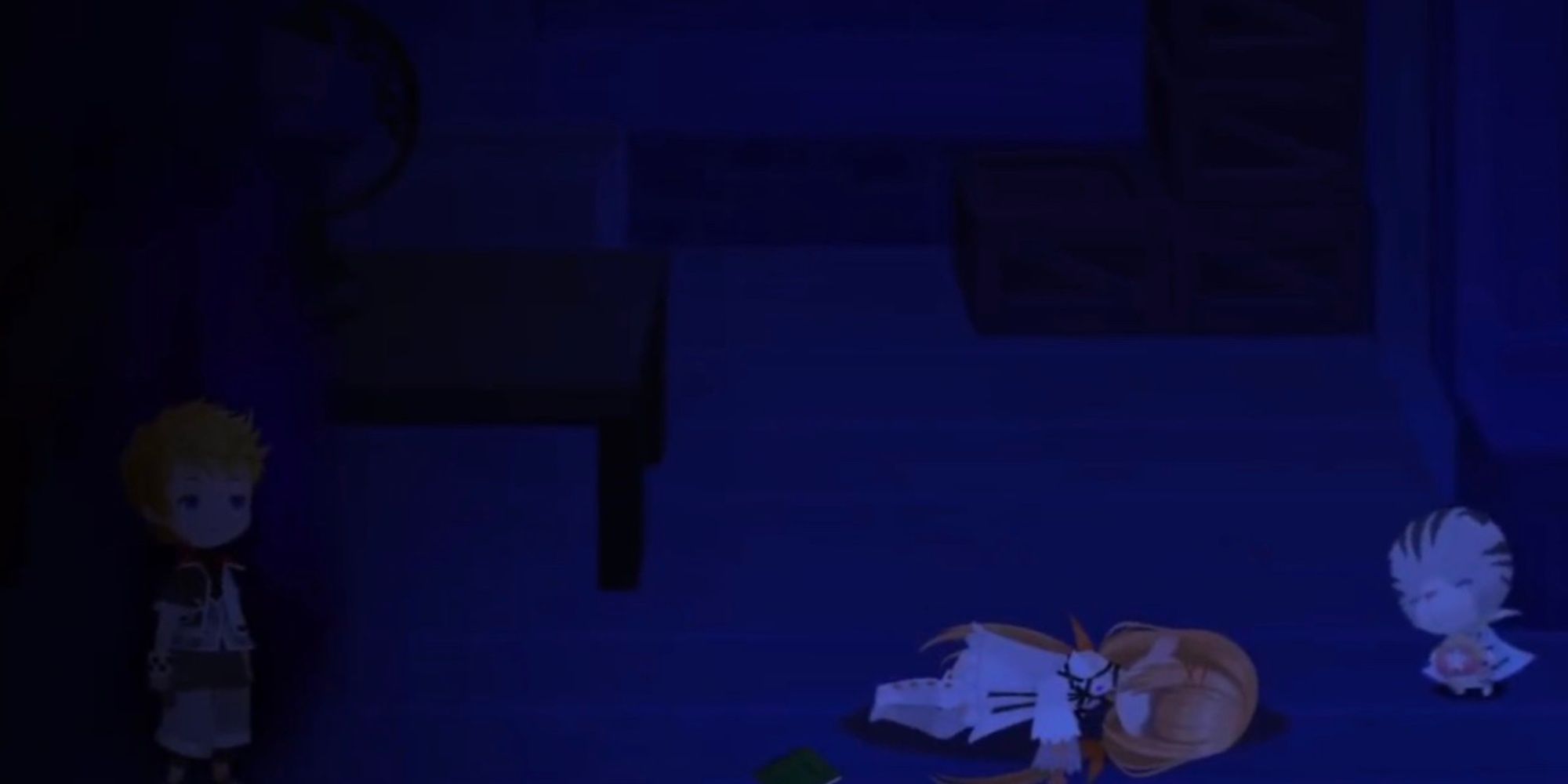 Ventus possessed by Darkness attacks Strelitzia in Kingdom Hearts UX