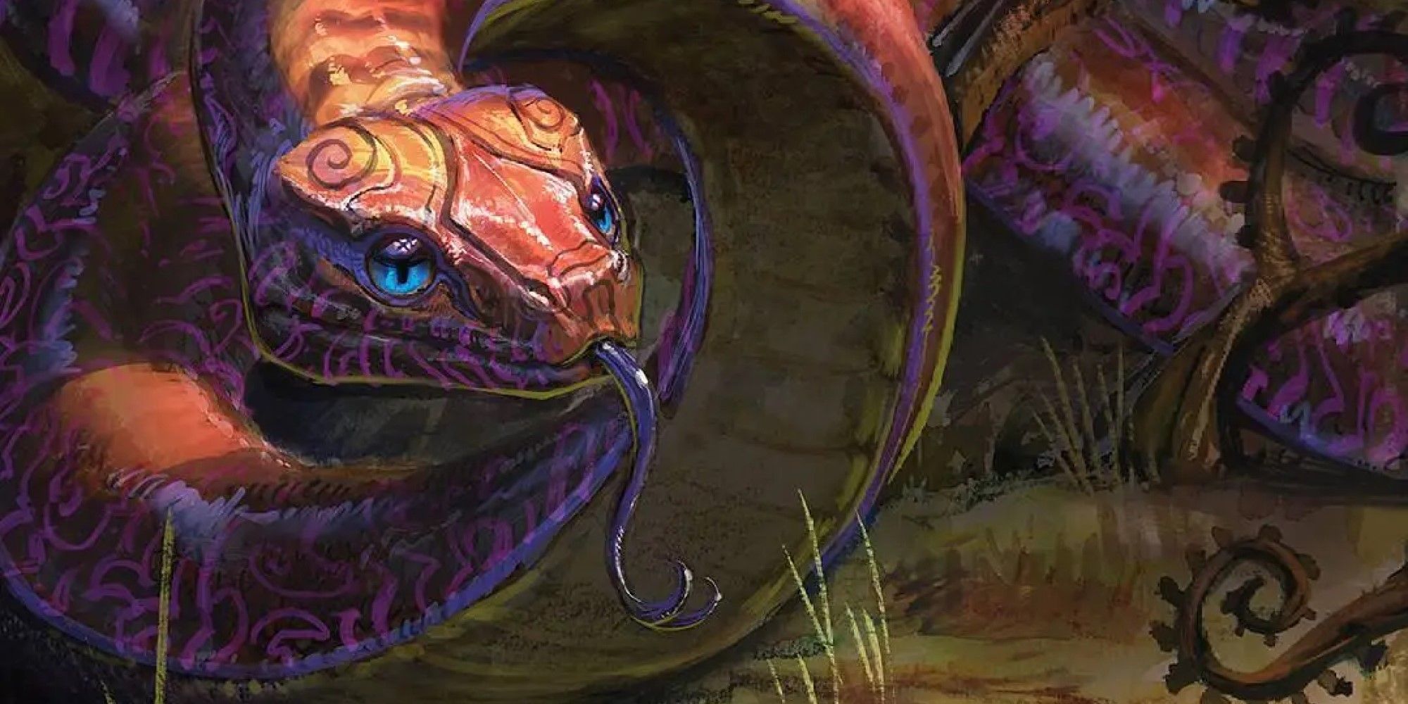 MTG A red and purple snake