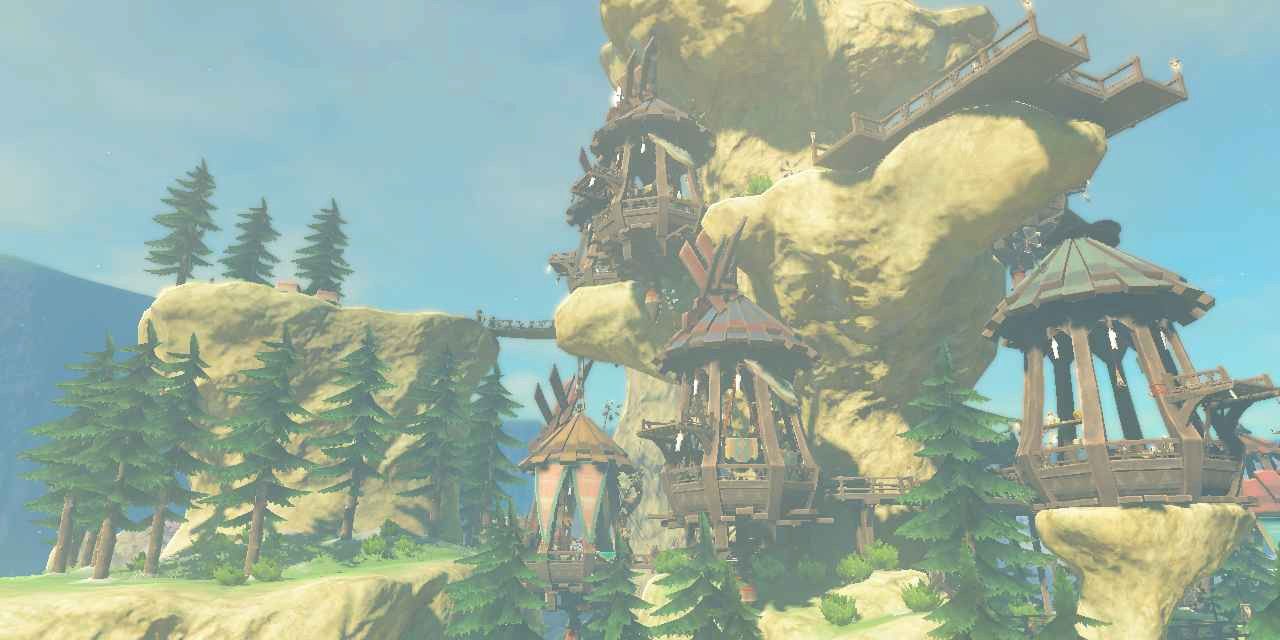 Zelda Tears of the Kingdom screenshot of Rito Village