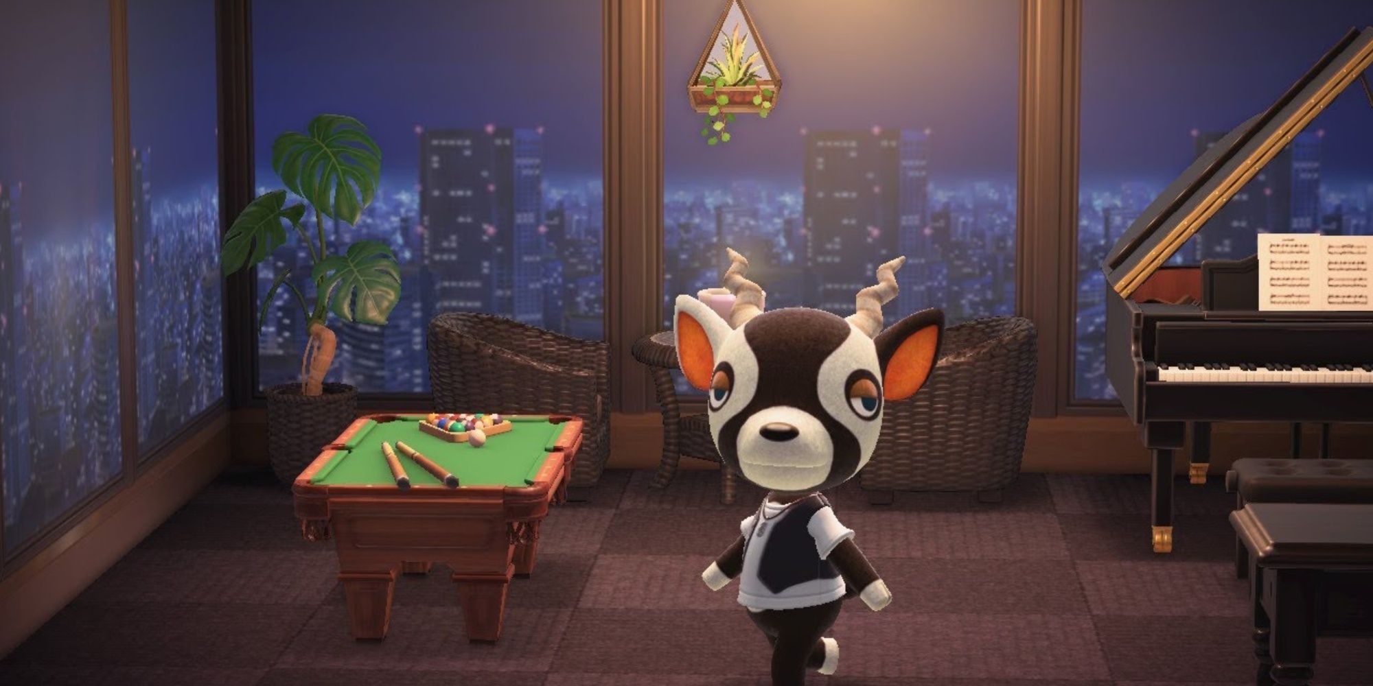 Zell in his house in Animal Crossing New Horizons
