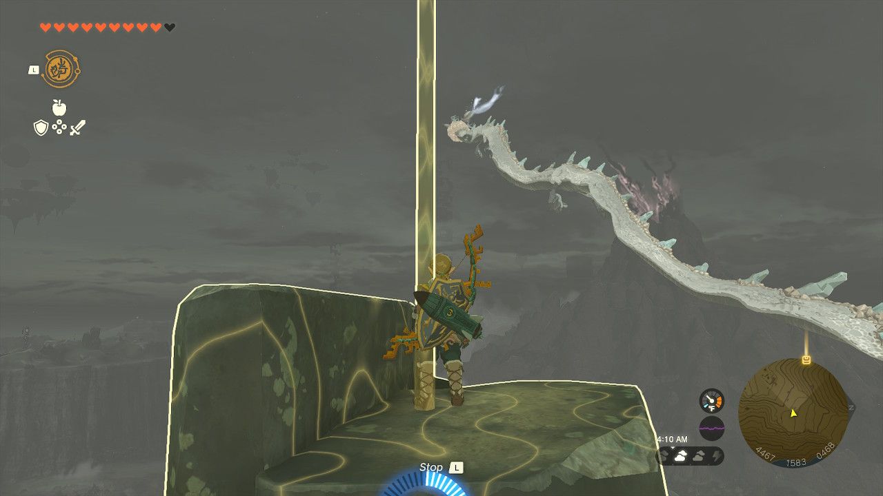 Link Uses Recall On Sky Stone To Launch To Light Dragon Altitude