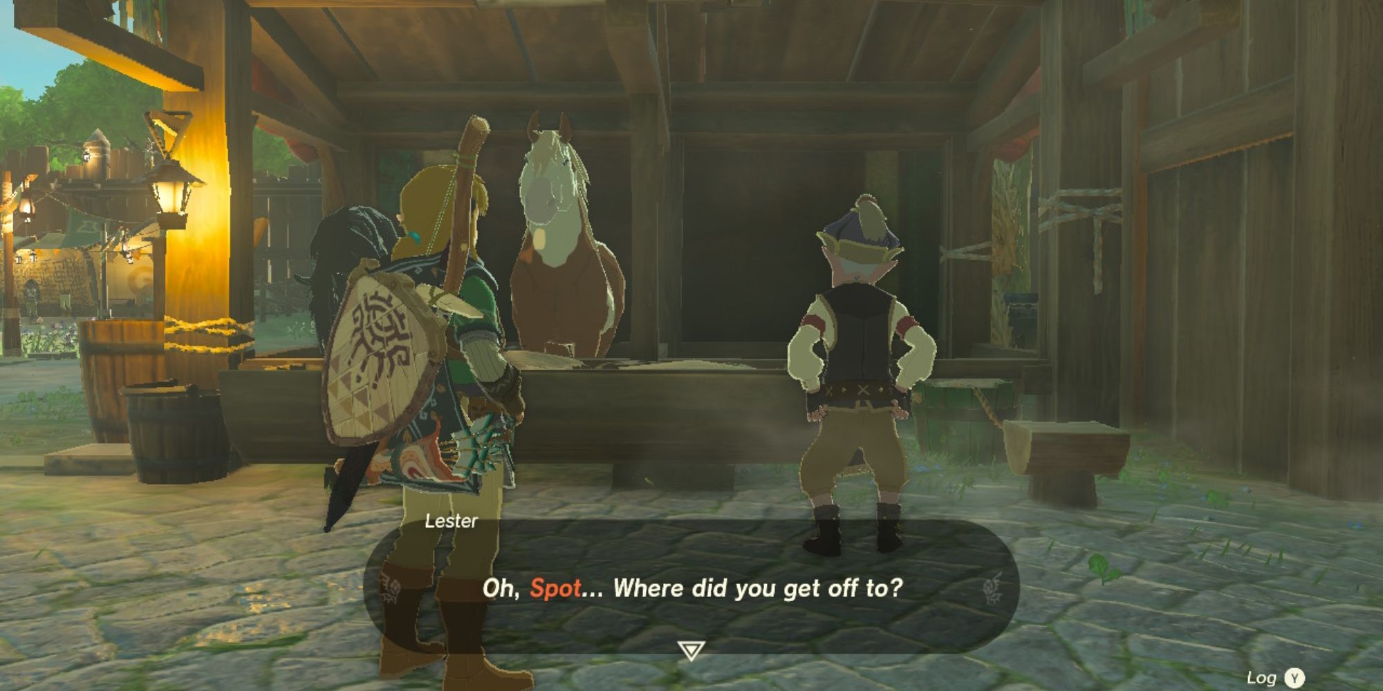 Zelda Tears Of The Kingdom - Link Helping Lester With His Missing Horse