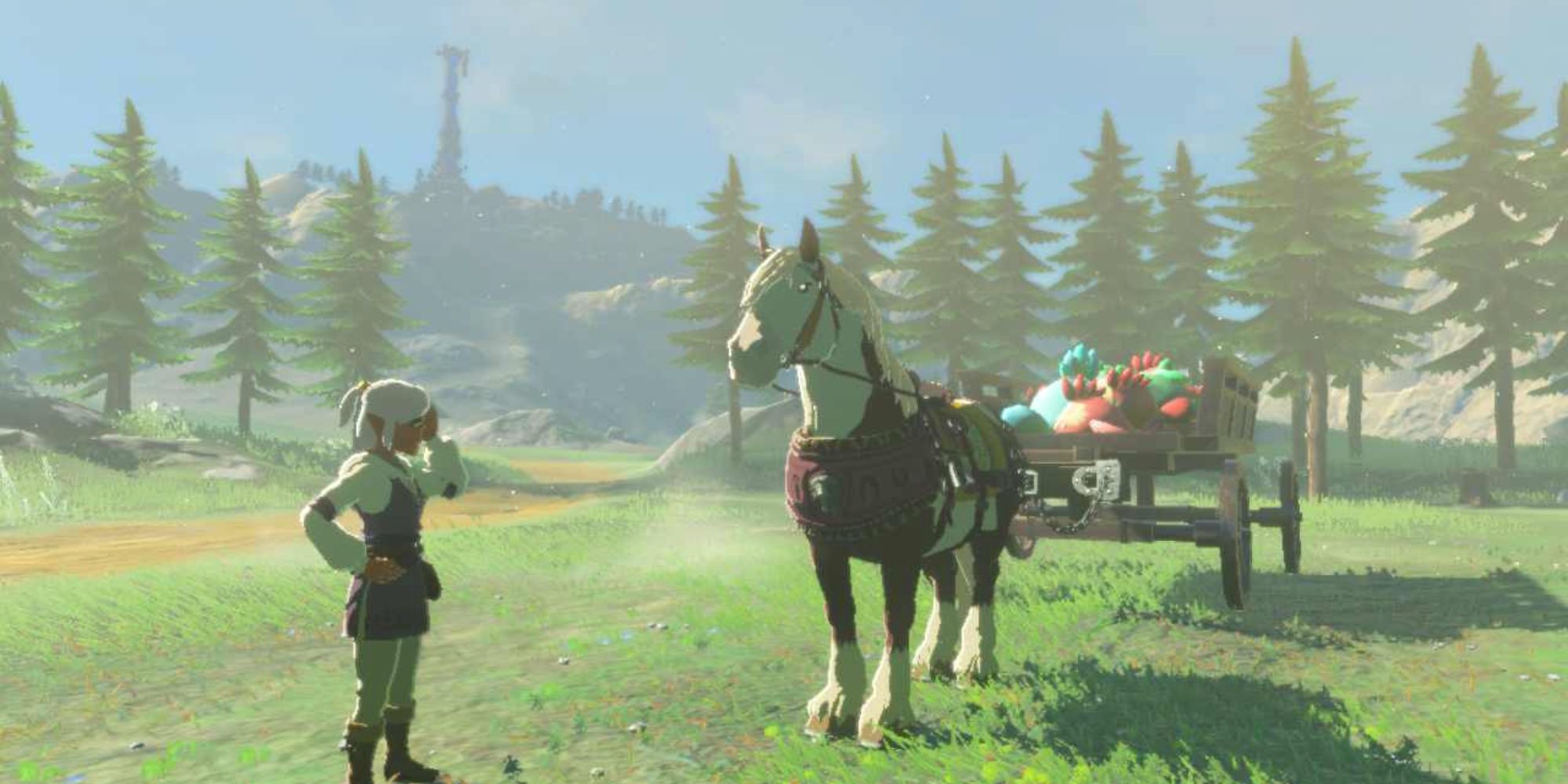 Zelda Tears Of The Kingdom - Horse And Carriage with Sand Seal plushes