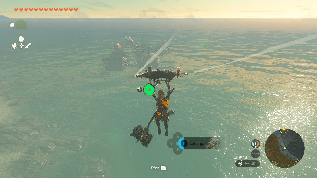 Link Glides Over To Pirate Ships Full Of Monsters At Sea