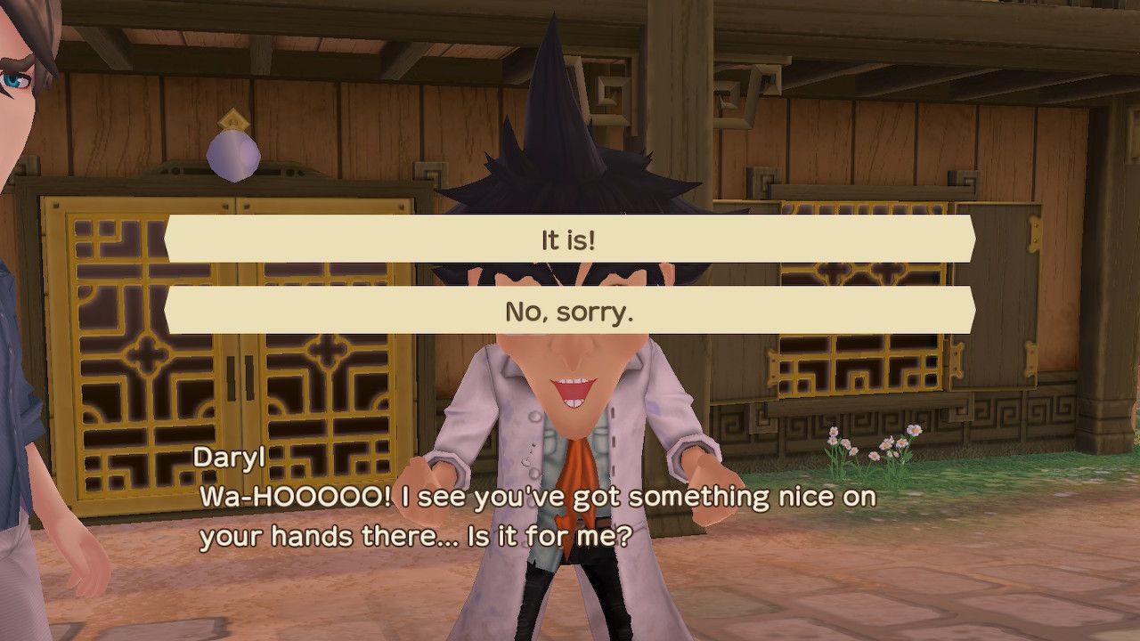 daryl receiving a present story of seasons a wonderful life gift guide