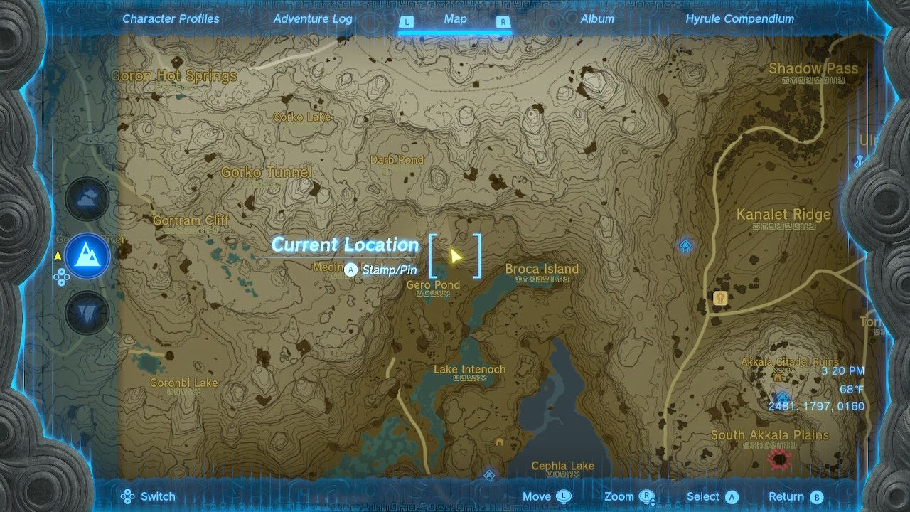 Map Location Of Lake Intenoch Cave Above Gero Pond