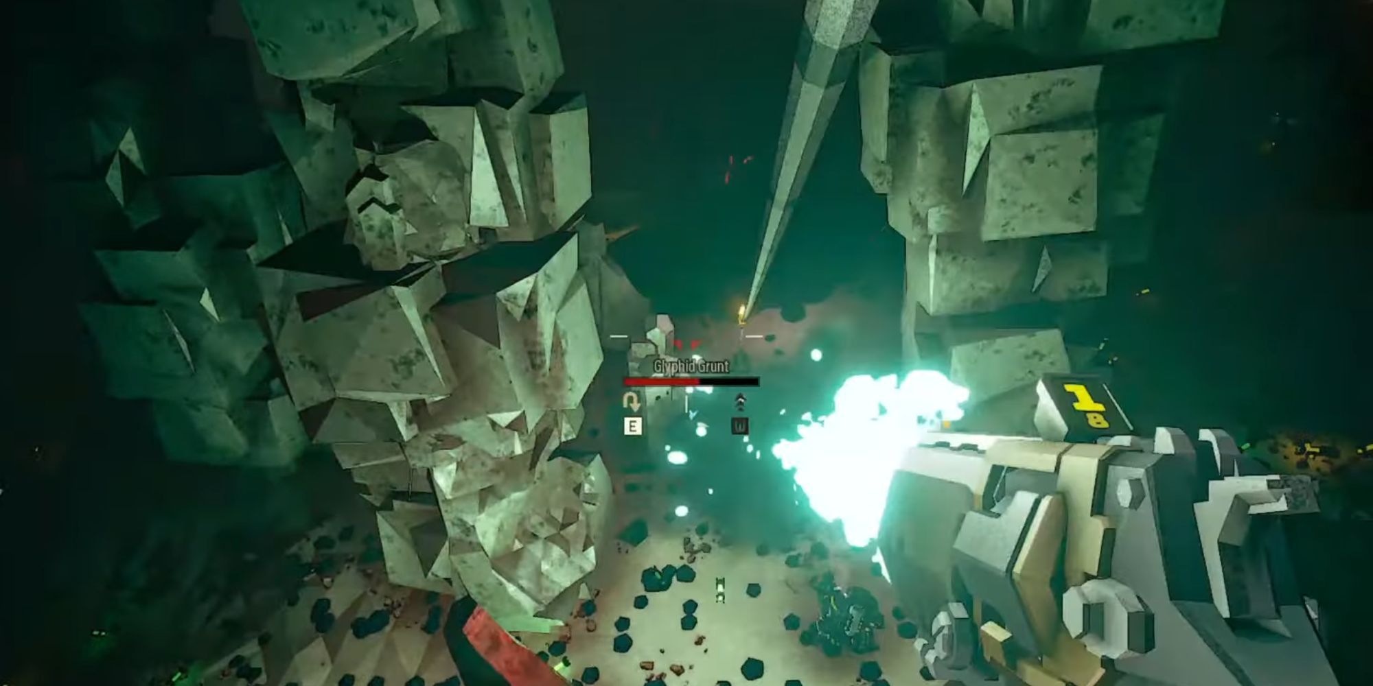 A player blasting enemies with a revolver in Deep Rock Galactic.