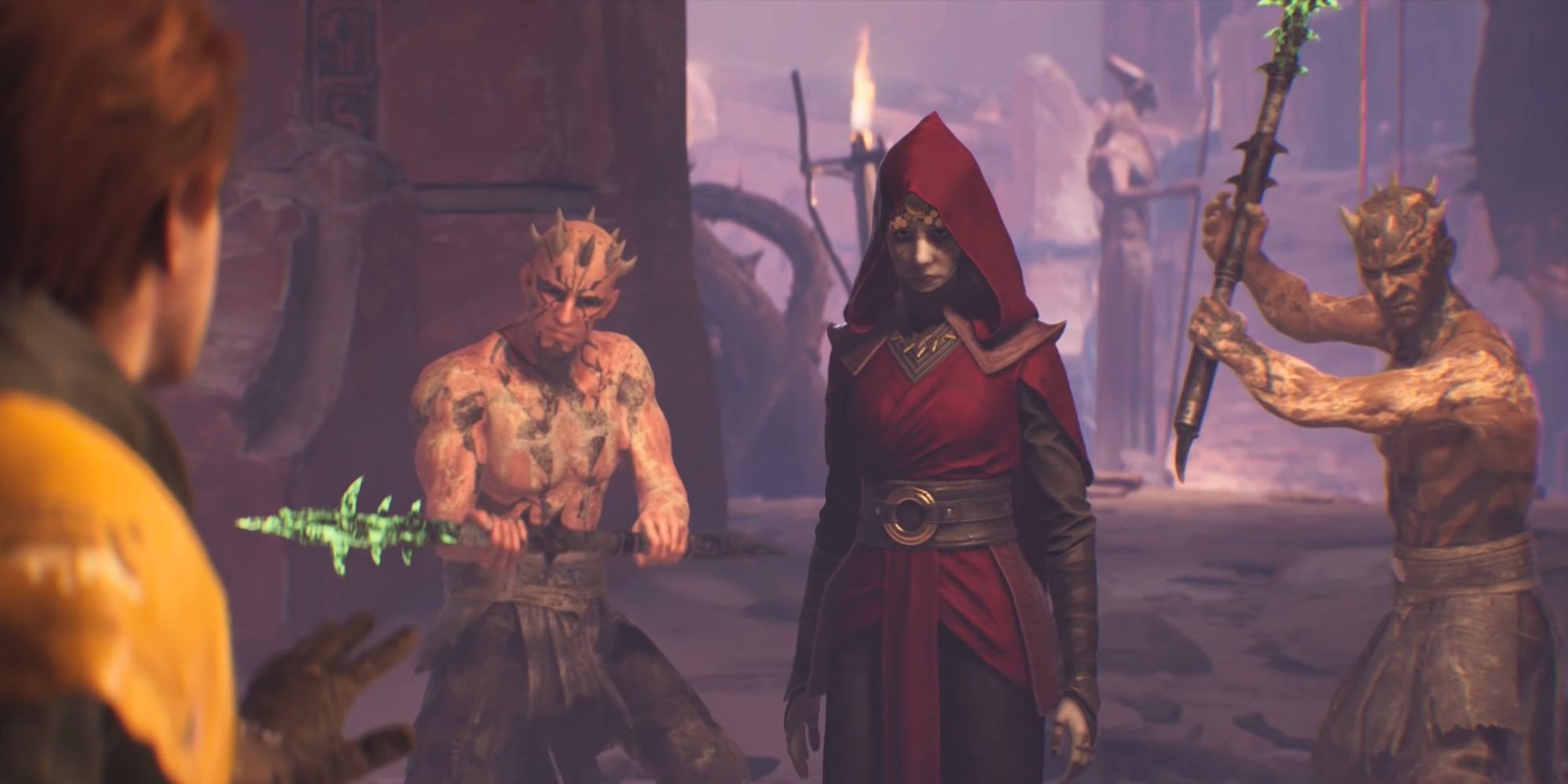 Cal faces Merrin and two nightbrothers on Dathomir